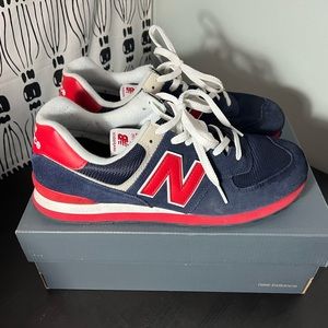 New Balance Classic 574 Size 12 Red, White, and Blue